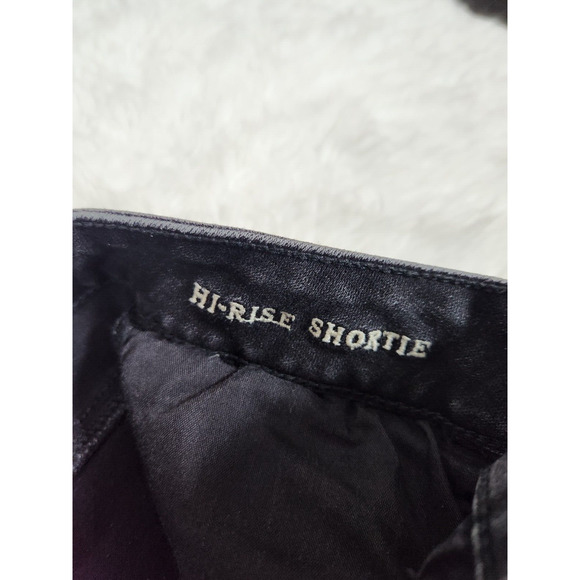 American Eagle Outfitters Super Stretch X‎ Black Lace Cutoff Jean Shorts Size 6 - Picture 4 of 8